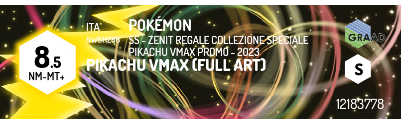 Pikachu VMax (Full Art) Pokémon - SS - Zenit Regale Collezione Speciale Pikachu VMax Promo - 2023 (SWSH286) Carta