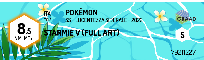 Starmie V (Full Art) Pokémon - SS - Lucentezza Siderale - 2022 (TG13)