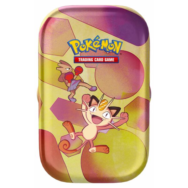 Scarlatto e Violetto 151 Mini Tin da collezione Meowth e Hitmonchan (IT)