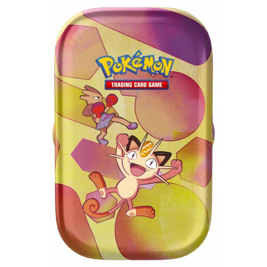 Scarlatto e Violetto 151 Mini Tin da collezione Meowth e Hitmonchan (IT)