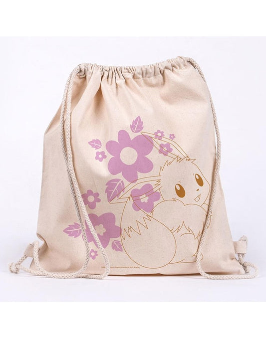 POKÉMON EEVEE DRAW STRING CANVAS ECO BAG