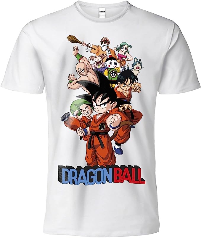 T Shirt DragonBall Ufficiale Personaggi Saga Bianca Bambino Adulto e Ragazzo TG\ M