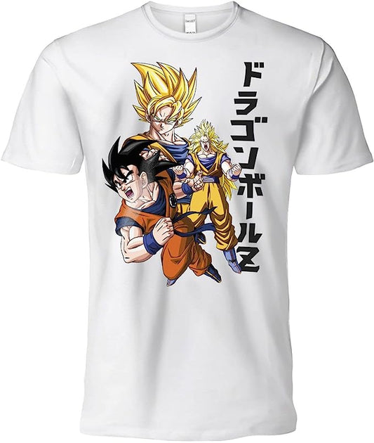 T Shirt DragonBall Goku Super Saiyan Ufficiale Bianca Bambino Adulto Ragazzo TG\M