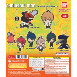 CHAINSAW MAN - VE70423 GASHAPON CAPSULE RUBBER MASCOT x8